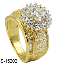 14k Gold Fashion Jewelry Silver Diamond Ring